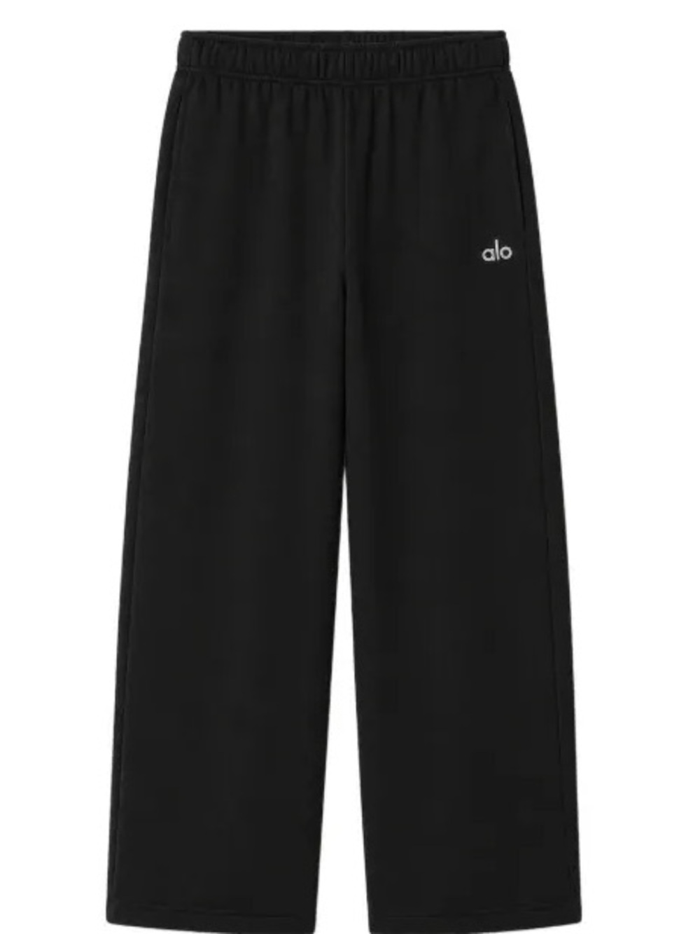 ALO Yoga Men’s Black Wide-Leg Lounge Joggers